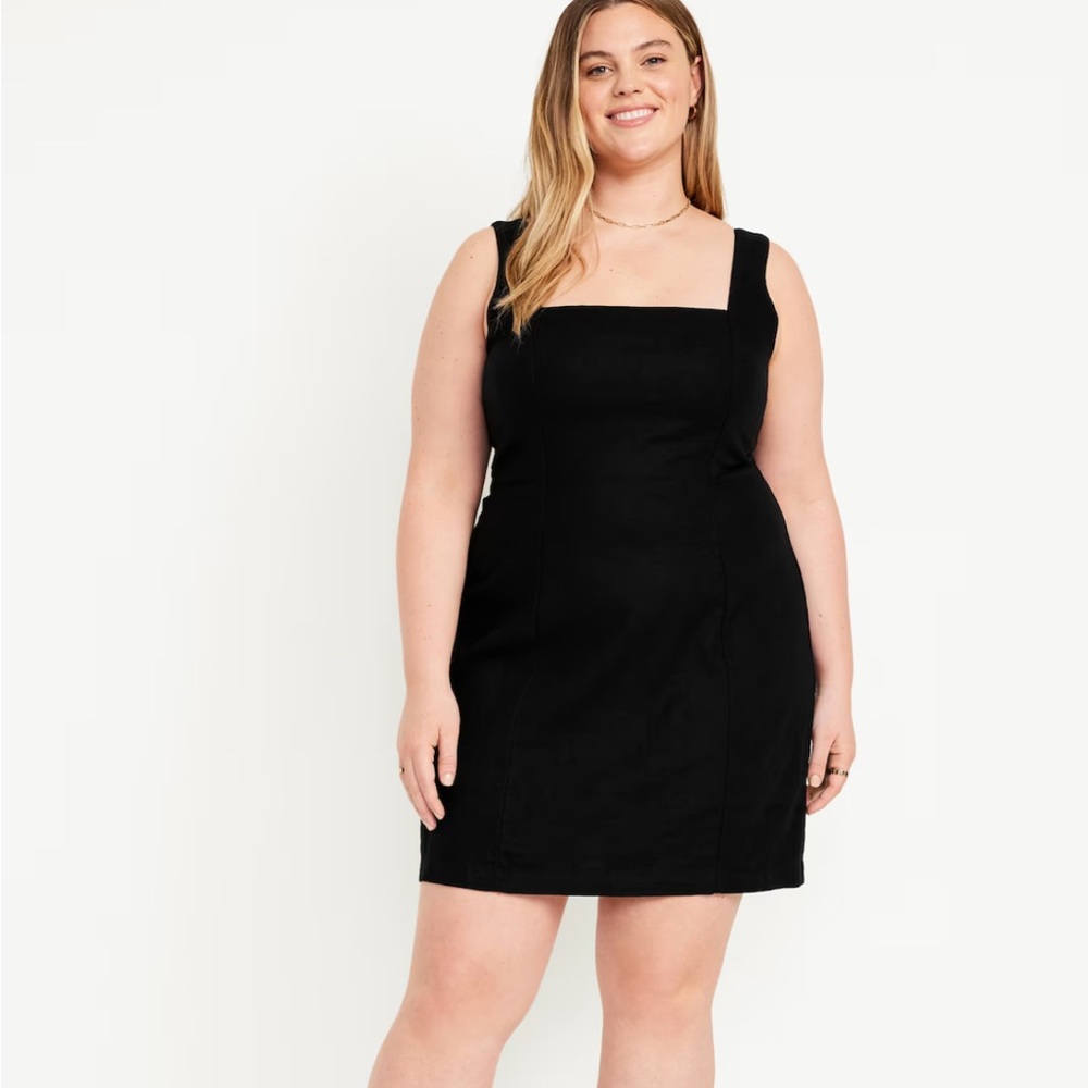 sleeveless linen blend mini dress